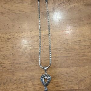 Gently used Brighton heart necklace . 18 inches in length